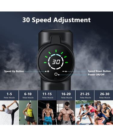 ORIbox Massage Gun - Deep Tissue Percussion Muscle Massager for Athletes | Handheld Massage Gun (Black) - Buy Online on GoSupps.com