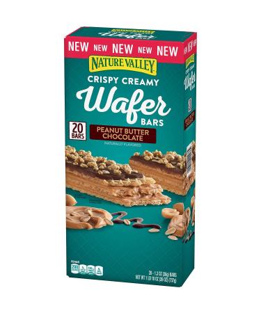 Nature Valley Peanut Butter Chocolate 1.3 oz Wafer Bars - 20 Count Pack (26 oz) | Crispy Creamy Energy Bars - Buy Online on GoSupps.com