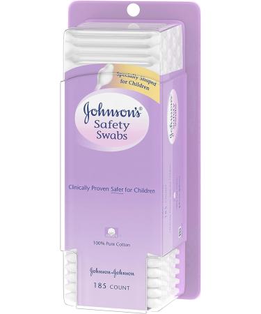 Johnson's Safety Ear Swabs for Babies and Children - Gentle Non-Chlorine Bleached Cotton - 370 ct (2 Packs) - Buy Online on GoSupps.com