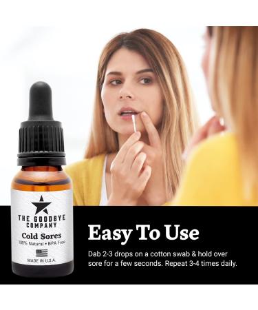 The Goodbye Company Cold Sores Treatment - Omega 9 Oil with Geranium & Lemon Essential Oils (15 mL) - Buy Online on GoSupps.com