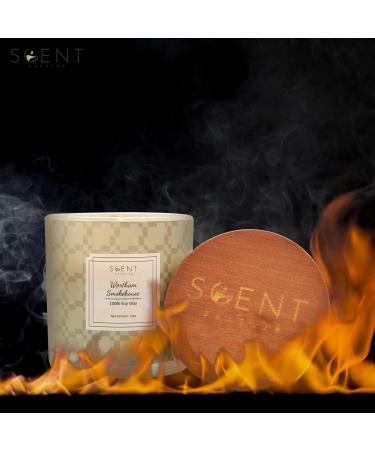 Highly Scented Aromatherapy Candles - Wortham Smokehouse 12oz Natural Soy Wax | 60-70 Hour Burn Time - International Shipping Available - Buy Online on GoSupps.com