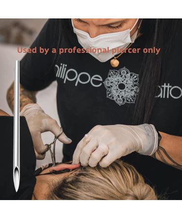 EMALLA 50PCS Sterile Stainless Steel Disposable Piercing Needles - Mixed Sizes for Ear, Nose, Eyebrow, Lip, Navel - YN-50pcs - Buy Online on GoSupps.com