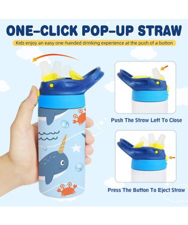 Mocaru Kids Sublimation 12oz Water Bottle with Straw Lid - 6 Pack - Buy Online on GoSupps.com