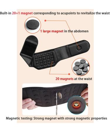 XWSM Self-Heating Compression Back Support Belt with 21 Magnets | Lumbar Pain Relief for Men & Women | Medium Size Waist Trainer - Buy Online on GoSupps.com