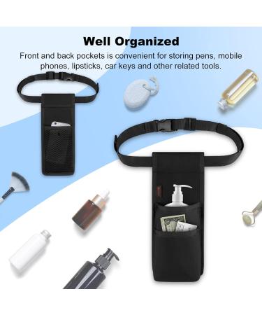 SITHON Professional Massage Bottle Bag - Adjustable Waist Holder Organizer for Massage Lotion & Oil - Black Holster with Multiple Pockets - Buy Online on GoSupps.com