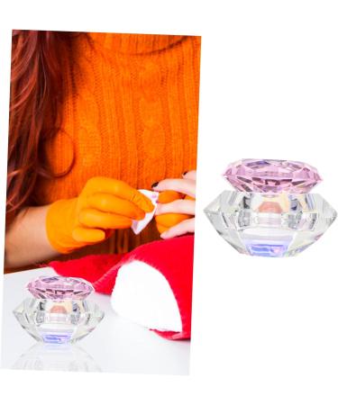 DRESSOOS 1pc nail art crystal cup glass dappen dish for glassware tools with lid clear dappen dishes cup nail powder bowl nail liquid bowl cups glass Powder plate crystal art glass optional 7.5x6cm Pink - Buy Online on GoSupps.com