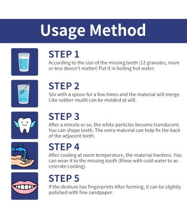 DIY Temporary Tooth Repair Kit - Heat Fit Beads for Missing & Broken Teeth 4 Tools Included Natural Comfortable Men & Women - Regain Confident Smile - Buy Online on GoSupps.com
