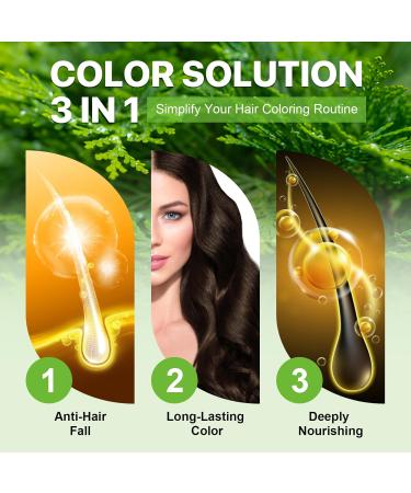  Frovetani 3 in 1 Instant Grey Hair Dye Shampoo Long Lasting Color Instant Shampoo for Men & Women Plant Ingredients (Coffee) - Buy Online on GoSupps.com