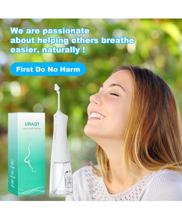 Uraqt Electric Nasal Douche - Electric Neti Pot for Adults & Children | 4 Replacement Heads & 40 Nose Rinsing Salts | Sinus Relief & Allergy Control - Buy Online on GoSupps.com