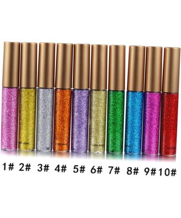 Beavorty Liquid Eyeliner 10pcs Liquid Eye Shadow Glitter Liner for Eyes Shiny Eyeshadow Eyeliner Colorful Liquid Eyeshadow - Buy Online on GoSupps.com