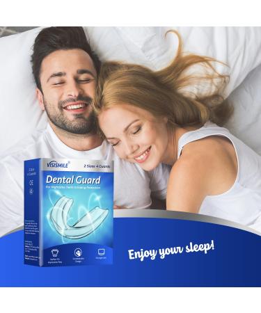 Visismile Professional Dental Night Guard for Teeth Grinding - 2 Sizes Pack of 4 with Hygiene Case | Stops Bruxism & Clenching - Buy Online on GoSupps.com