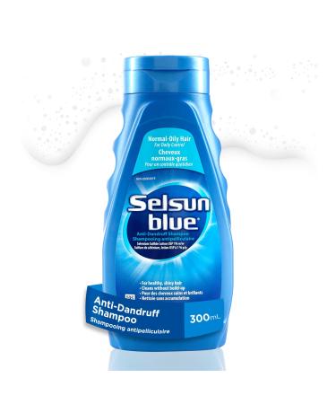 Selsun Blue Normal-Oily Hair Anti-Dandruff Shampoo 300mL Helps Control Dandruff Itching and Flaking 1% Selenium Sulfide Formula