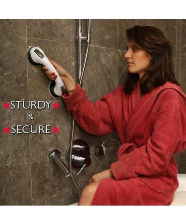 Dr. Maya Bath Grab Bar with Free Bath Mat - Shower Handle for Bathroom - Assist Balance Handrail for Tub - Toddlers, Elderly, Seniors, Handicap, Disabled - Buy Online on GoSupps.com
