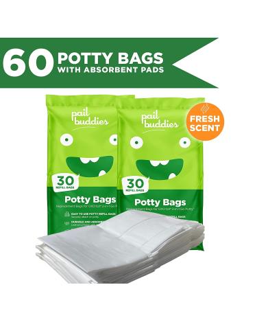 60 Refill Potty Bags: Absorbent  Disposable Potty Liners Compatible with OXO Tot 2-in-1 Go Potty | Strong  Leak-Proof Bags Work with Most Travel Potties  Potty Chairs  Potty Seats & Portable Toilets - Buy Online on GoSupps.com