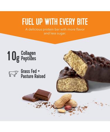Vital Performance Protein Bar 20g Protein, 10g Collagen Peptides, Healthy Snacks, Gluten Free, Low Sugar - Salty Chocolate Peanut, 12 Pack - Buy Online on GoSupps.com