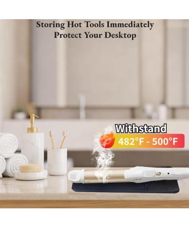 Buy Heat Resistant Hair Iron Mat Pouch - Portable Silicone Travel Mat for Flat & Curling Irons | Black - Buy Online on GoSupps.com