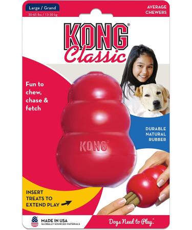 KONG Classic Dog Toy - Durable Natural Rubber for Chew, Chase, and Fetch | Large Size - Buy Online on GoSupps.com