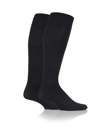 IOMI Men's 2 Pairs Energising Foot Care Compression Socks 38 Black