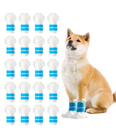 Disposable Dog Shoes 20PCS Disposable Dog Boots Paw Protector with Self Adhesive Bandage Dirty Protection Dog Socks Pet Foot Cover for Small Medium Large Dogs Indoor & Outdoor Walking (L)
