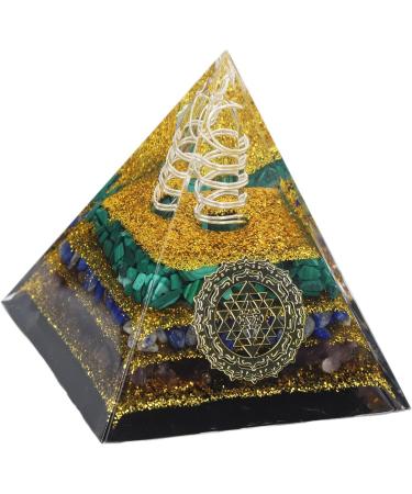Energy Generator Orgone Pyramid Crystal Pyramid Home Desktop Decoration Trigger Calmness Enhance Spiritual Consciousness for Inner Peace and Healing - Buy Online on GoSupps.com
