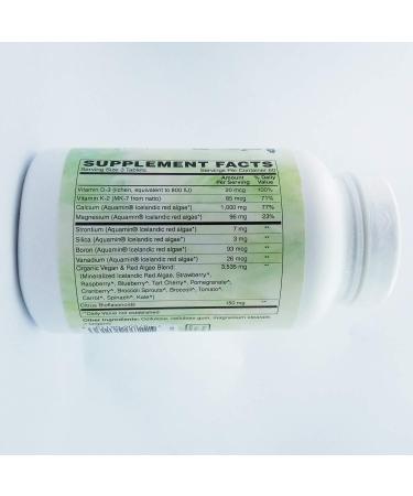 Holly Hill Algae Based Calcium 1000mg (180 Tablets) - 180 Count Pack | Vegan-Friendly Calcium Supplement - Buy Online on GoSupps.com