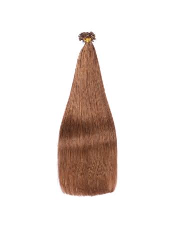 100% Remy Keratin Bonding Hair Extensions - #8 Golden Brown - 25 Strands 70cm U-Tip by Novon Hair - Buy Online on GoSupps.com