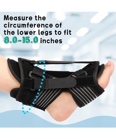 Plantar Fasciitis Night Splint & Brace | 3 Dorsiflexion Straps for Heel Pain Relief | Foot Splint for Men & Women - International Shipping Available - Buy Online on GoSupps.com