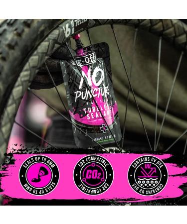 Muc-Off No Puncture Hassle Tubeless Sealant Kit - Advanced Bicycle Tyre Sealant with UV Tracer Dye - Seals Tears & Holes Up to 6mm - Buy Online on GoSupps.com