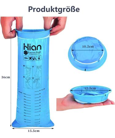 Hion Spitting Bags with Mouthpiece - 27 Premium Opaque Vomiting Bags for Travel Pregnant Women & Taxi Drivers - High-Density Comfort & Security - Buy Online on GoSupps.com