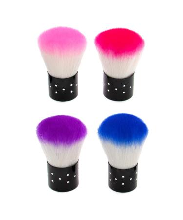 AUEAR 4 Pack Multicolor Nail Powder Brush Nail Dust Brushes Nail Art Cleaner Brush Nail Art Cleaning Tools for Women and Girls 4 Pack Style A - Buy Online on GoSupps.com