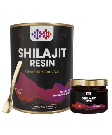 Biosyntra Pure Shilajit Resin with Fulvic Acid & 87+ Trace Minerals exctracted from Himalaya Natural Energy Stamina & Vitality Supplement for Men & Women 3rd Party Tested Non-GMO 1.7 oz Jar