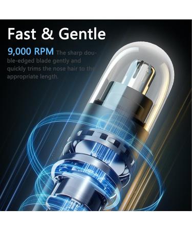 2024 Upgraded Nose Hair Trimmer for Men & Women | Portable 360 Edged Waterproof Eyebrow & Ear Hair Clipper | Type-C Rechargeable | Grey - Buy Online on GoSupps.com