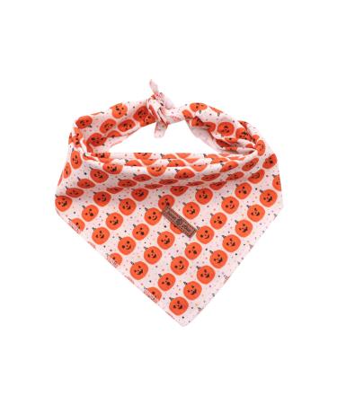 lionet paws Bandana for Dog Headscarves Dog Scarf Triangular Scarf for Small Medium and Large Dogs L (Pack of 1) Pumpkin