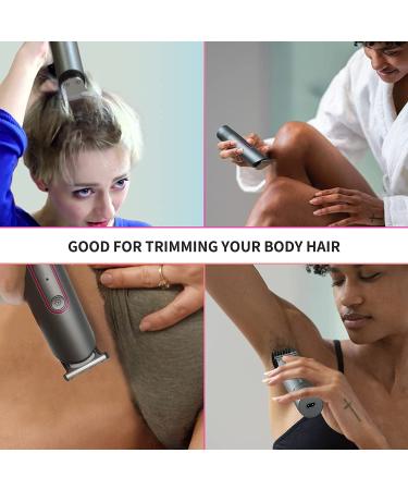 PRITECH Women's Hair Trimmer - Waterproof Bikini Clipper, Rechargeable Pubic Clippers & Electric Shaver - Gray/Fuchsia - Buy Online on GoSupps.com