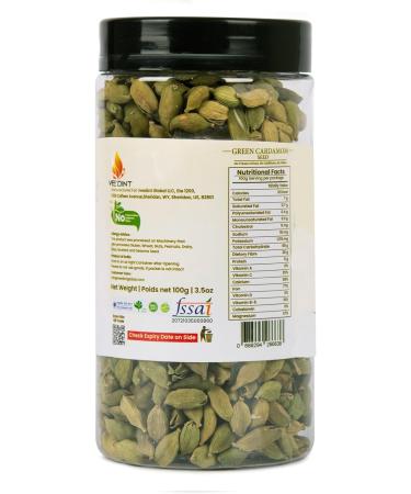 VeeDInt Green Cardamom (Elaichi) Pods 3.5 oz Natural Vegan Premium Quality Indian Origin - Buy Online on GoSupps.com