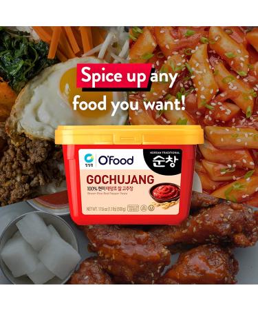 Chung Jung One Hot Pepper Paste Gold (Gochujang) 2.2lb - Medium Hot - No Corn Syrup - Korean Traditional Sunchang Brown Rice Red Pepper Paste - Gochujang 2.2 Pound - Buy Online on GoSupps.com