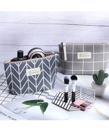 4 Pieces Cosmetic Bag Set | Small Canvas Makeup Organizer for Travel - Multi-functional Pouch for Lipstick Credit Cards & Keys - Buy Online on GoSupps.com