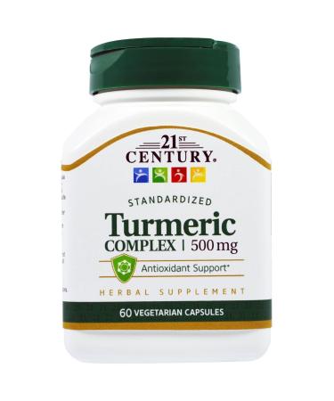 21st Century Turmeric Complex 500 mg - 60 Vegetarian Capsules Pack of 2