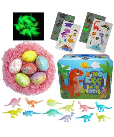 NAVANA Bath Bomb Gift Sets - Rainbow Bath Bomb, Dinosaur Bath Bomb, Galaxy Bath Bombs - Special Birthday Gifts Bathbomb Surprise for Kids 20 Piece Set