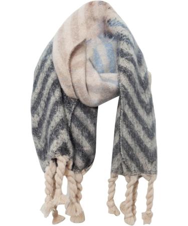 Women's Cotton & Wool Triangular Scarf Poncho - Soft Blue Wrap for Winter | Classic Knitting Cape - Buy Online on GoSupps.com