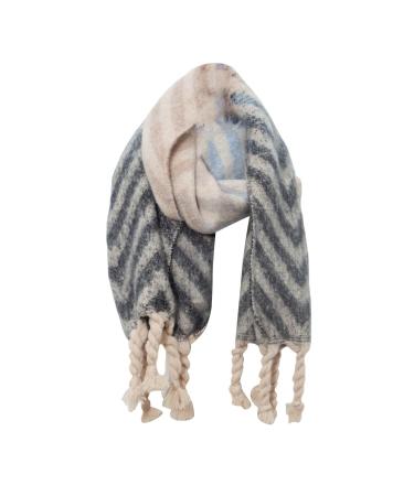 Women's cotton scarf classic poncho women knitting scarf with wool soft wrap triangular scarf triangular scarf scarf cape winter scarf unit size blue