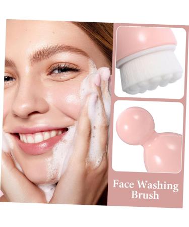 Housoutil 1pc Cleansing Brush Travel Makeup Brush Mineral Makeup Foundation Nail Dust Brush Liquid Makeup Portable Cosmetic Brush Pink Face Washbasin Artificial Fiber Wool - Buy Online on GoSupps.com