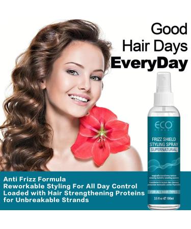 Natural Anti-Frizz Spray Leave-In Conditioner Spray for Frizzy Dry Hair Lightweight Adds Shine and Reduces Frizz - Buy Online on GoSupps.com