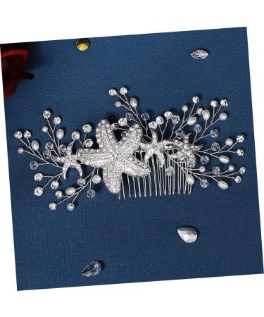 Ipetboom Starfish Side Hair Comb Tiara Bridal Hair Accessories Beach Hair Accessories Bride Hairpiece Comb Headband Girls Hair Accessory Wedding Headpiece Hair up Sweet Bridesmaid Alloy - Buy Online on GoSupps.com