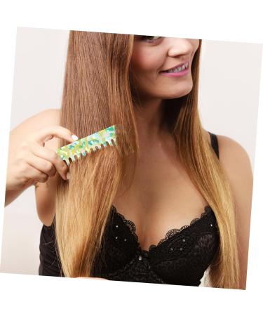 FOMIYES Peigne D m lant Dents Larges Taille Moyenne En Ac tate Vert Clair Pour Femmes Et Hommes Antistatique Cheveux Lisses Usage Quotidien Soin Du Cuir Chevelu - Buy Online on GoSupps.com