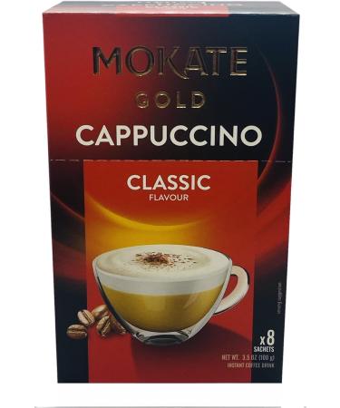 Mokate Gold Cappuccino Classic Flavour Instant Coffee 6 boxes x 8 12.5g sachets - Buy Online on GoSupps.com