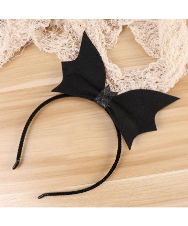 FRCOLOR Bat Headband Hair Hoop Glitter Bat Wing Headband Bat Hair Hoop Black Ears Headband for Halloween Cosplay Girls Adults(Black) - Buy Online on GoSupps.com