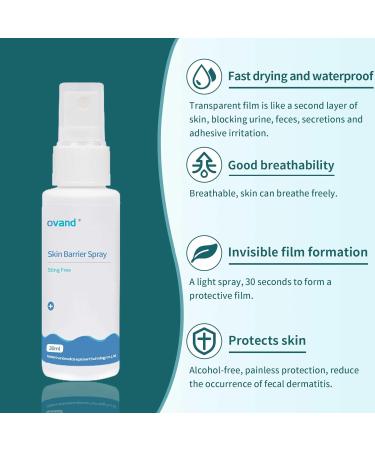 No Sting Barrier Film Spray 30ml - No-Alcohol Skin Prep & Adult Adhesive Spray - 3 Bottles | International Shipping Available - Buy Online on GoSupps.com