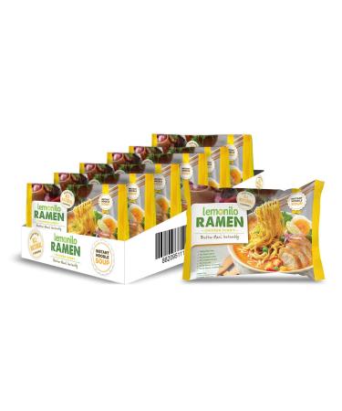 Lemonilo Ramen - Chicken Curry Soup - Healthy Instant Ramen - Oven-Baked Noodles with Tumeric - Made with All-Natural Ingredients - Quick Meal Kit (3.53 Oz) - Pack of 6 Chicken Curry Soup 3.53 Ounce (Pack of 6)