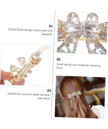 FRCOLOR Hair Jewelry Clips Metal Hair Clip Large Hairpin Rhinestone Hairpin Hair Barrettes for Women Fine Hair Women Hairpin Hair Clasp Miss Rhinestones Girl Hair Accessories White - Buy Online on GoSupps.com